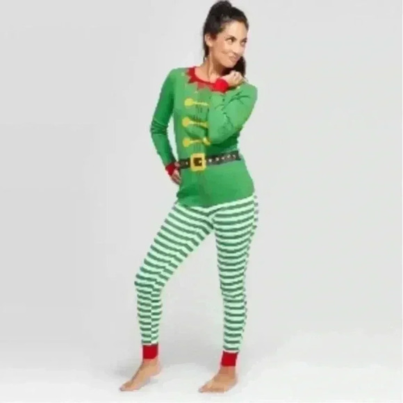 Target Wondershop Elf Pajama Set Women's Plus XXL / worn once!  So cute!!! - Picture 1 of 10